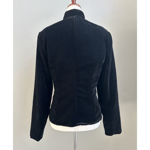 Vintage Womens Velvet Western Blazer Sz S Aztec Tribal Stand Collar Embroidered - Picture 4 of 7